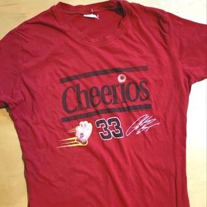 Red Cheerios Tee Long Nascar Clint Bowyer 33 Hamburger Helper Racing T-Shirt M